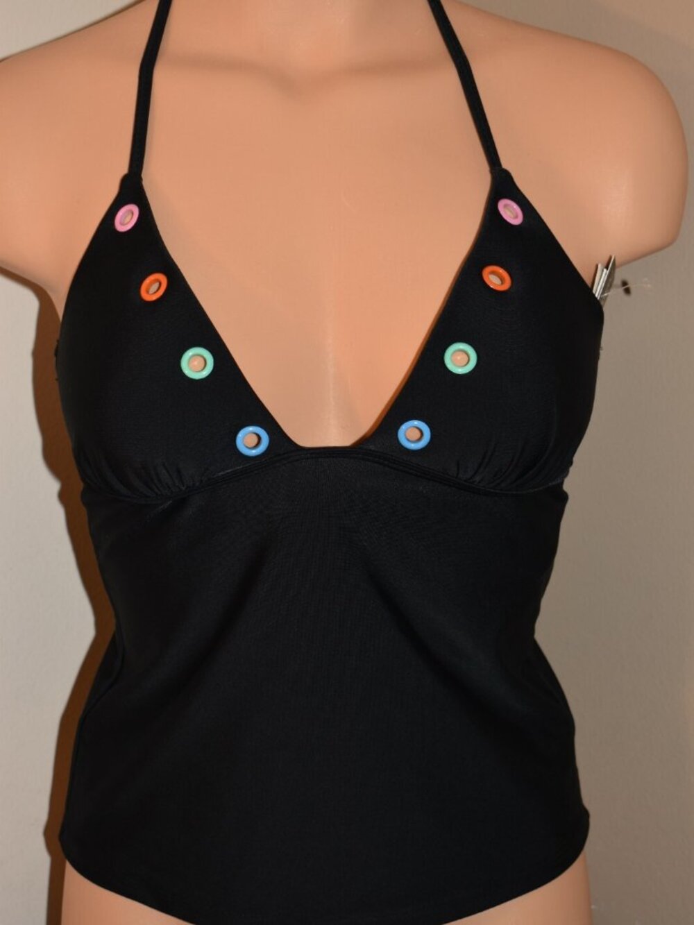 Hula Honey Spotted Multicolor Tankini Top Size S